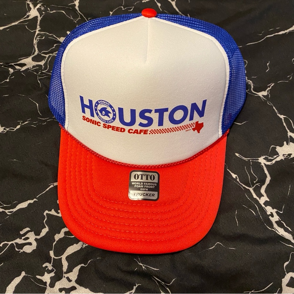 Sonic the Hedgehog Speedcafe Houston Texas TX Trucker Snapback Hat Cap